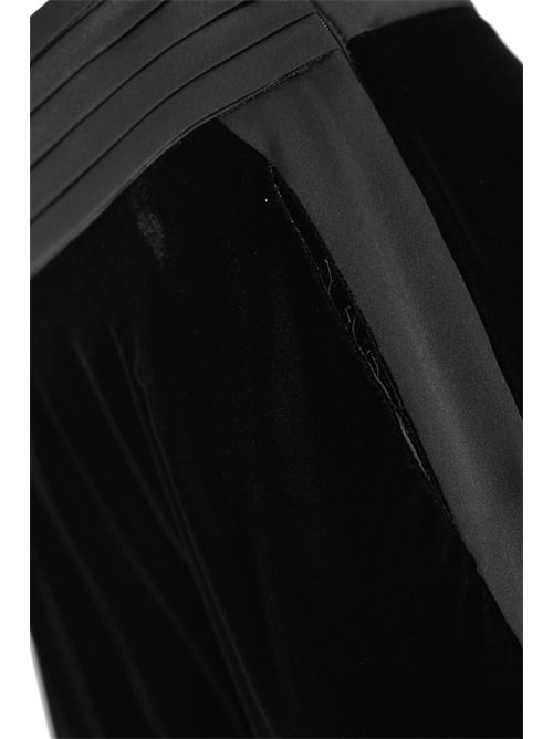 Pantalone smoking in velluto e raso Nero Clips | A231 964800001